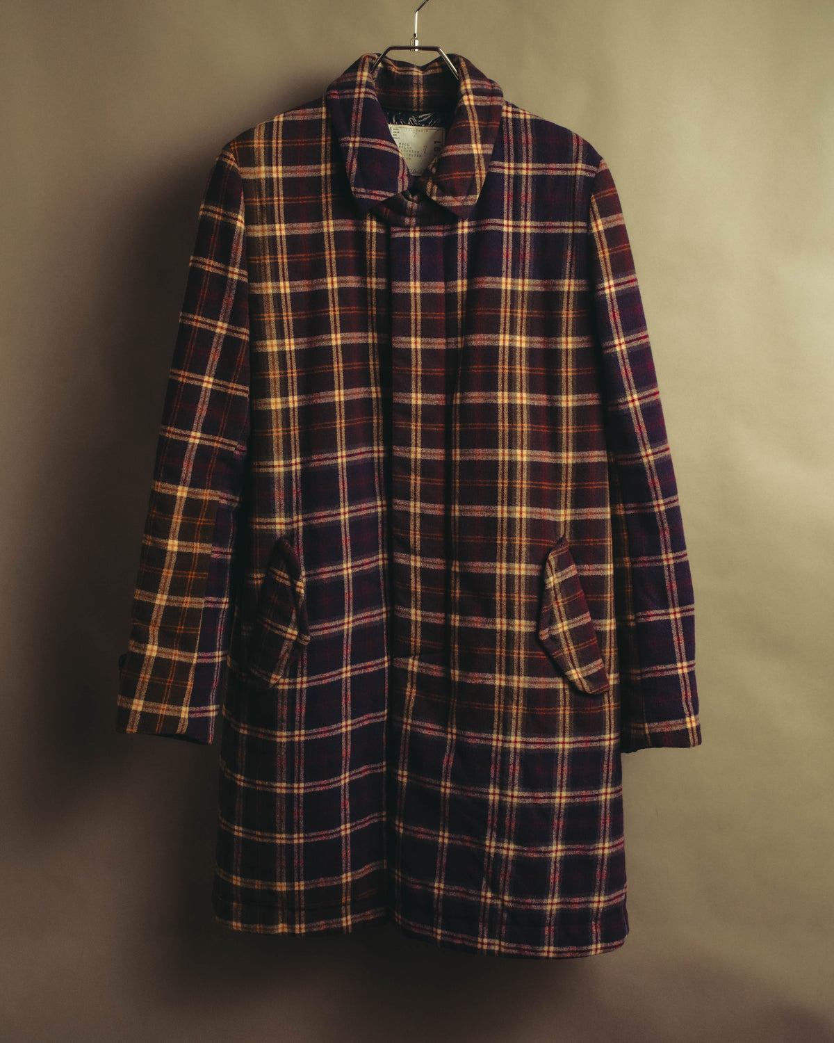 “sacai” 2010's Tartan wool cashmere padded hybrid coat