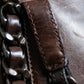 "PRADA" Brown leather chain shoulder bag