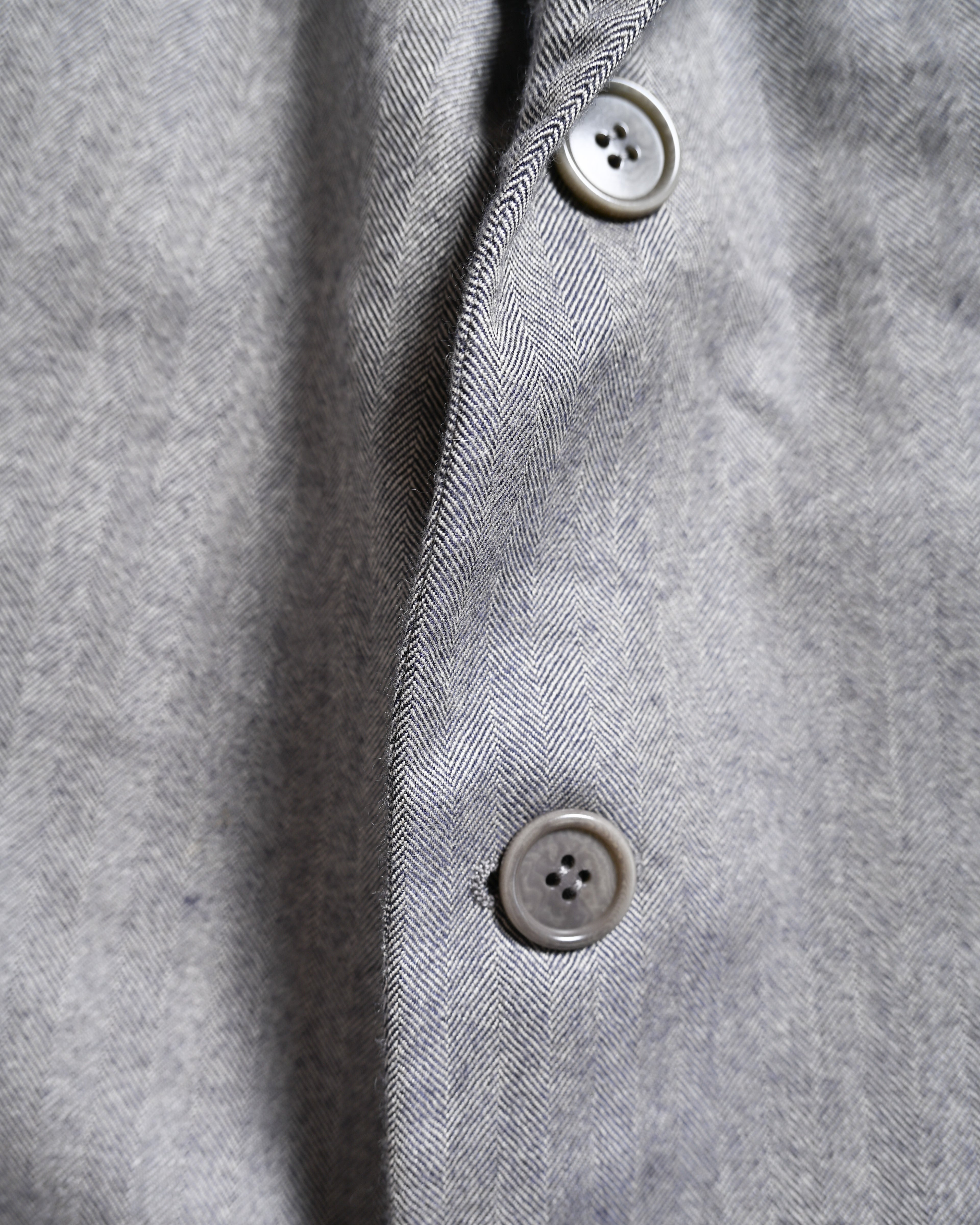 GIORGIO ARMANI/ Pure Cashmere Herringbone Oversized Tailored Jacket Gray