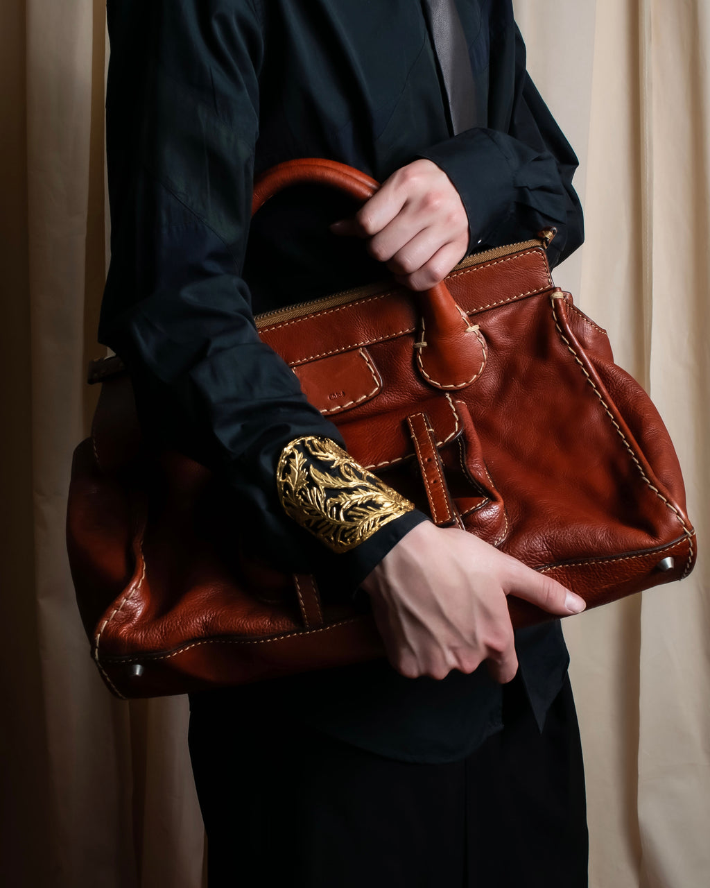 "Chloe" Edith series crossbody leather bag