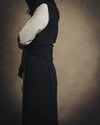 -SPECIAL- “HERMÈS“ 00’s-10’s Sleeveless silk draped shirt dress
