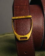 "Hermès" Vintage grained leather belt