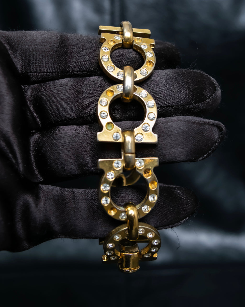 Salvatore Ferragamo Big Gancini gold chain bracelet