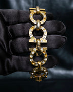 Salvatore Ferragamo Big Gancini gold chain bracelet
