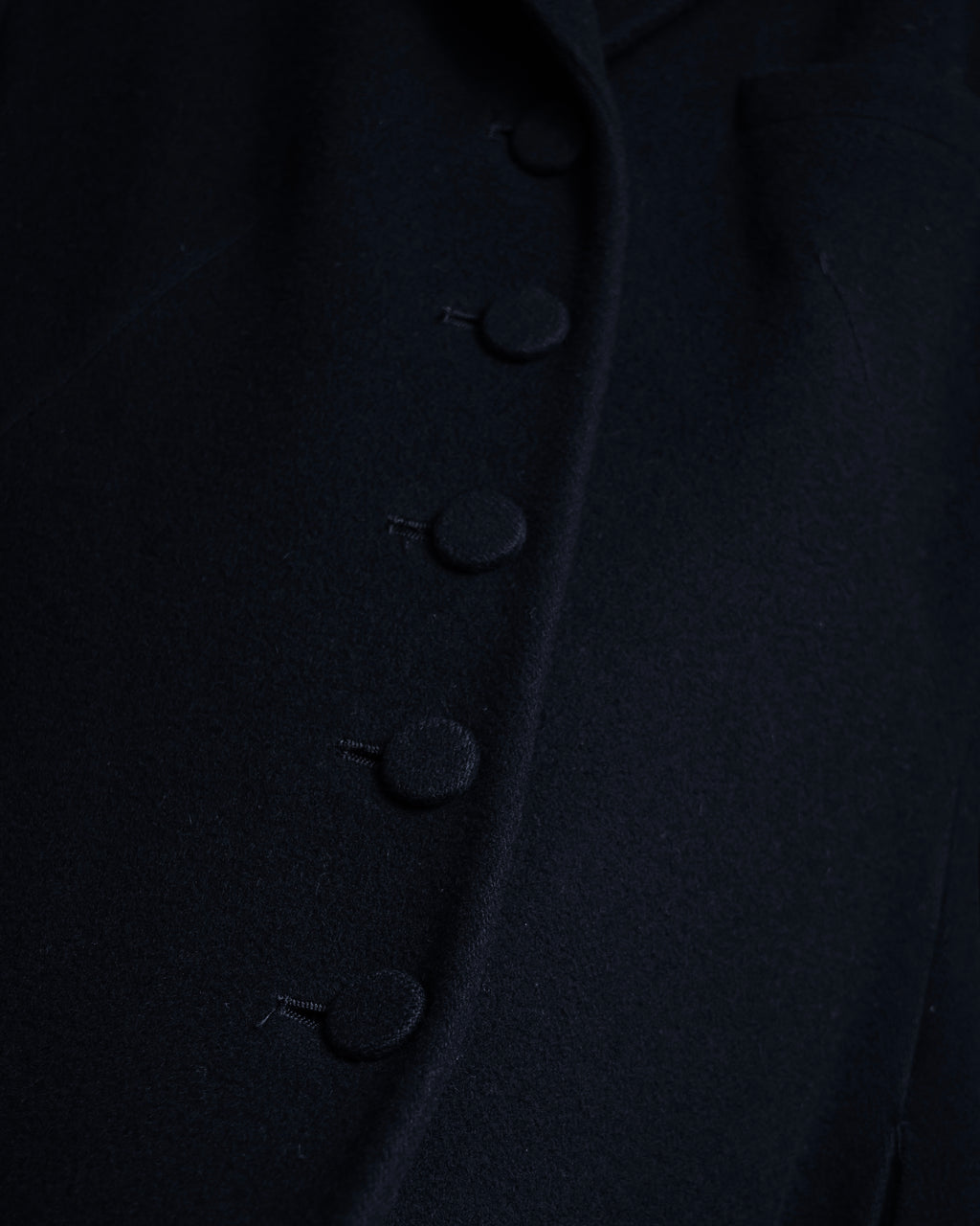 -SPECIAL- "JEAN PAUL GAULTIER"
 90's-00's Waist shape A-line silhouette black color super long coat