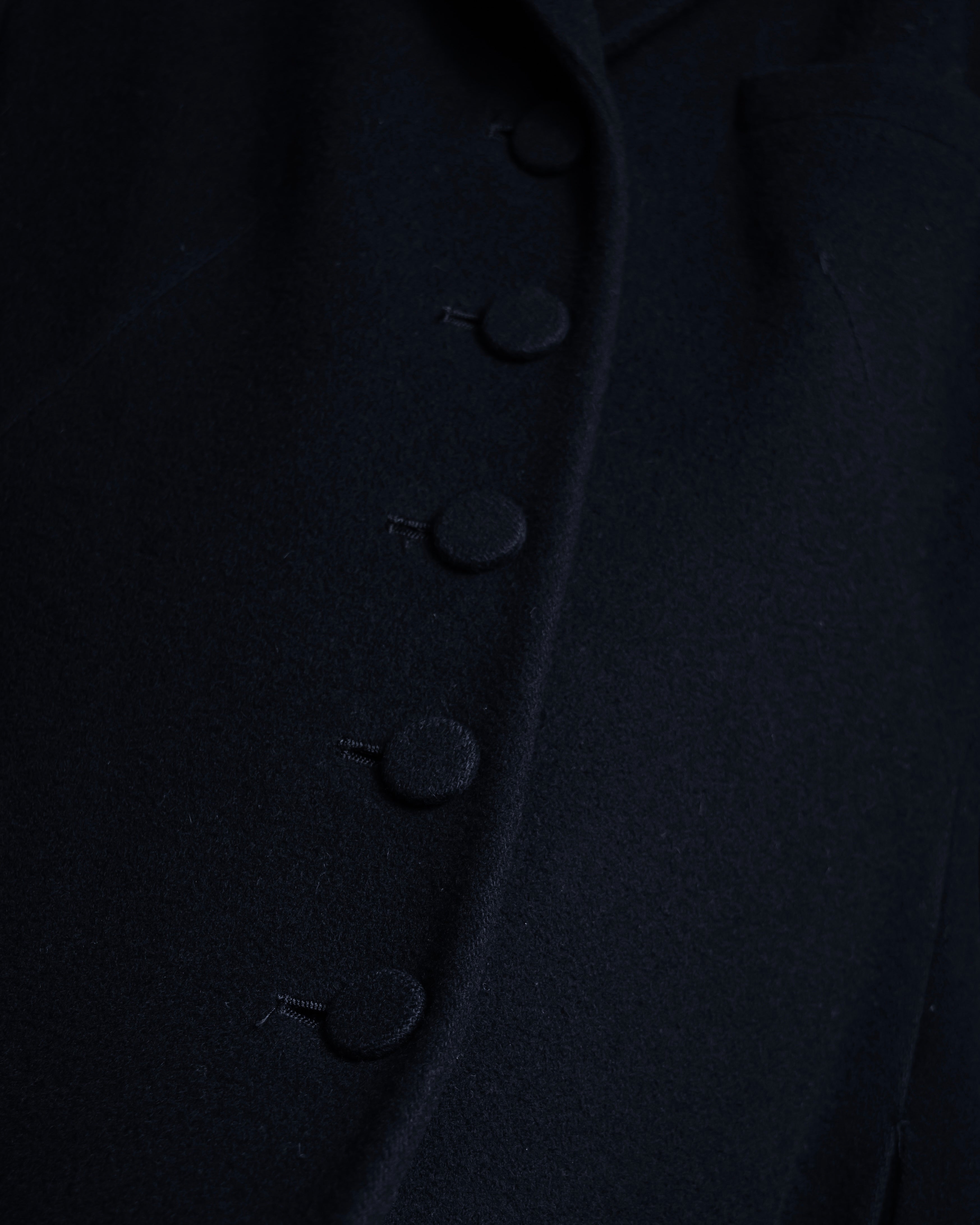 -SPECIAL- "JEAN PAUL GAULTIER"
 90's-00's Waist shape A-line silhouette black color super long coat