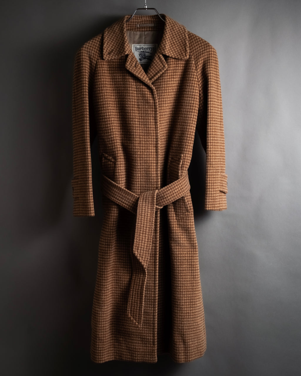 "Burberrys" 80’s-90’s Belted tweed check coat