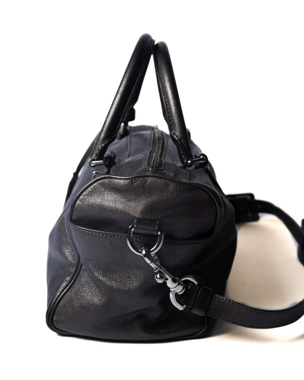 LOEWE/ Anagram 2 Way Mini Boston Hand Bag Metallic Black