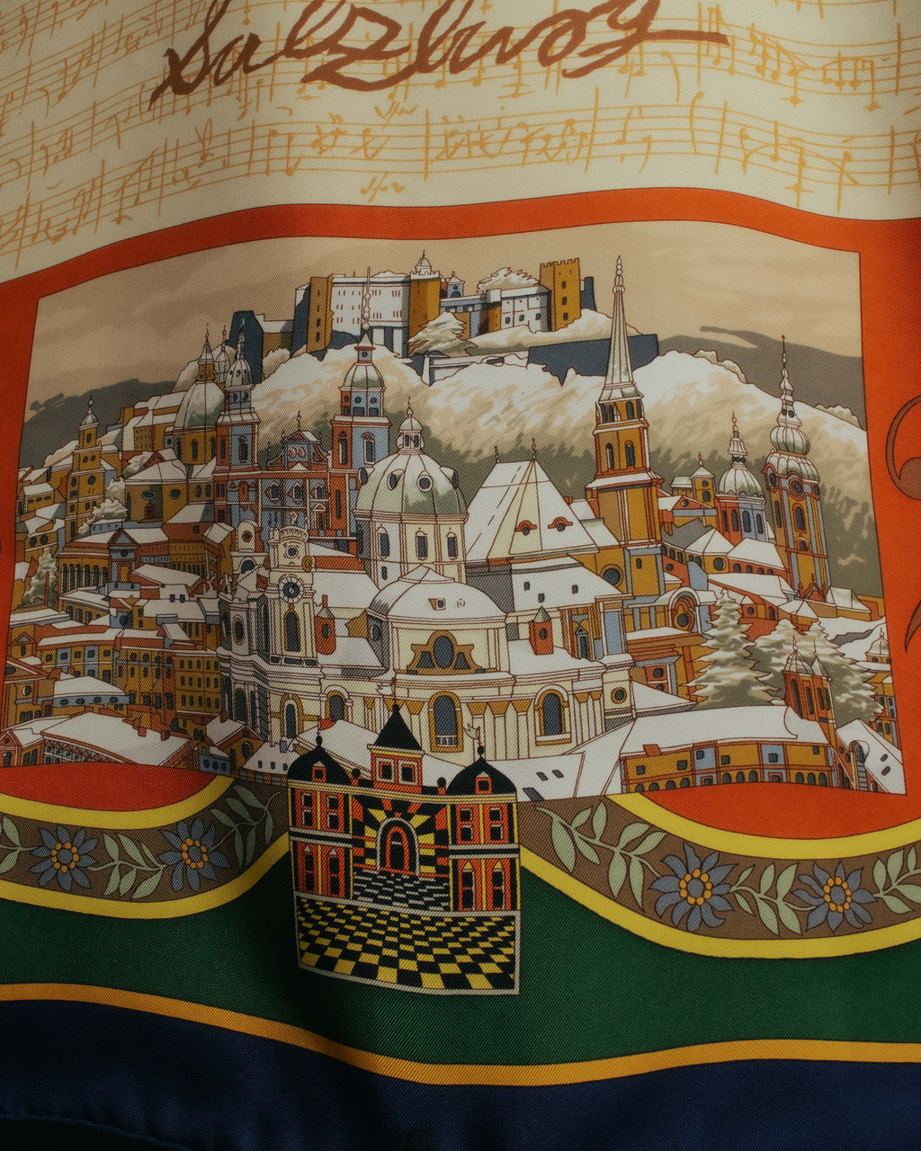 "Hermès" 90's-00's Classic printed silk scarf