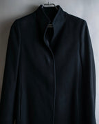 "JIL SANDER" 100% cashmere straight line stand collar coat