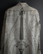 -SPECIAL- "HERMES" 00's Jean-Paul Gaultier Era Silk Twill Shirt "La Musique des Sphères