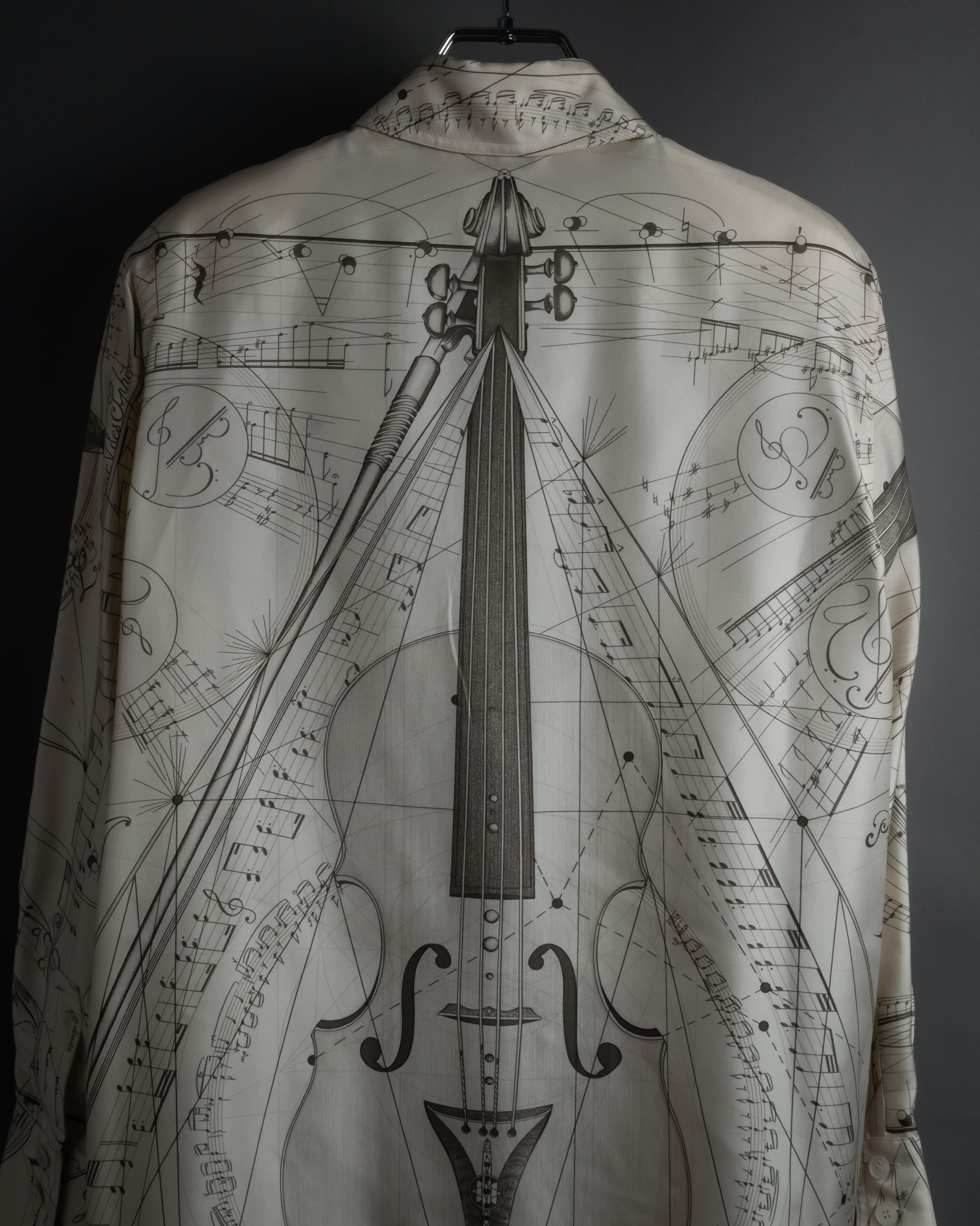 -SPECIAL- "HERMES" 00's Jean-Paul Gaultier Era Silk Twill Shirt "La Musique des Sphères