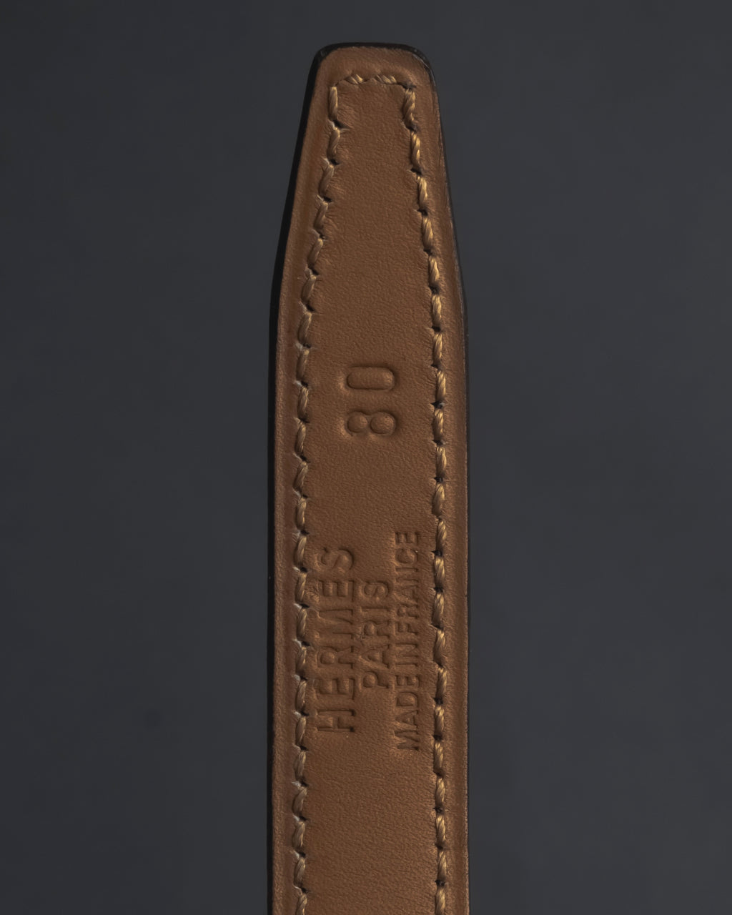 "HERMES" Chaine d'Ancre motif buckle leather belt