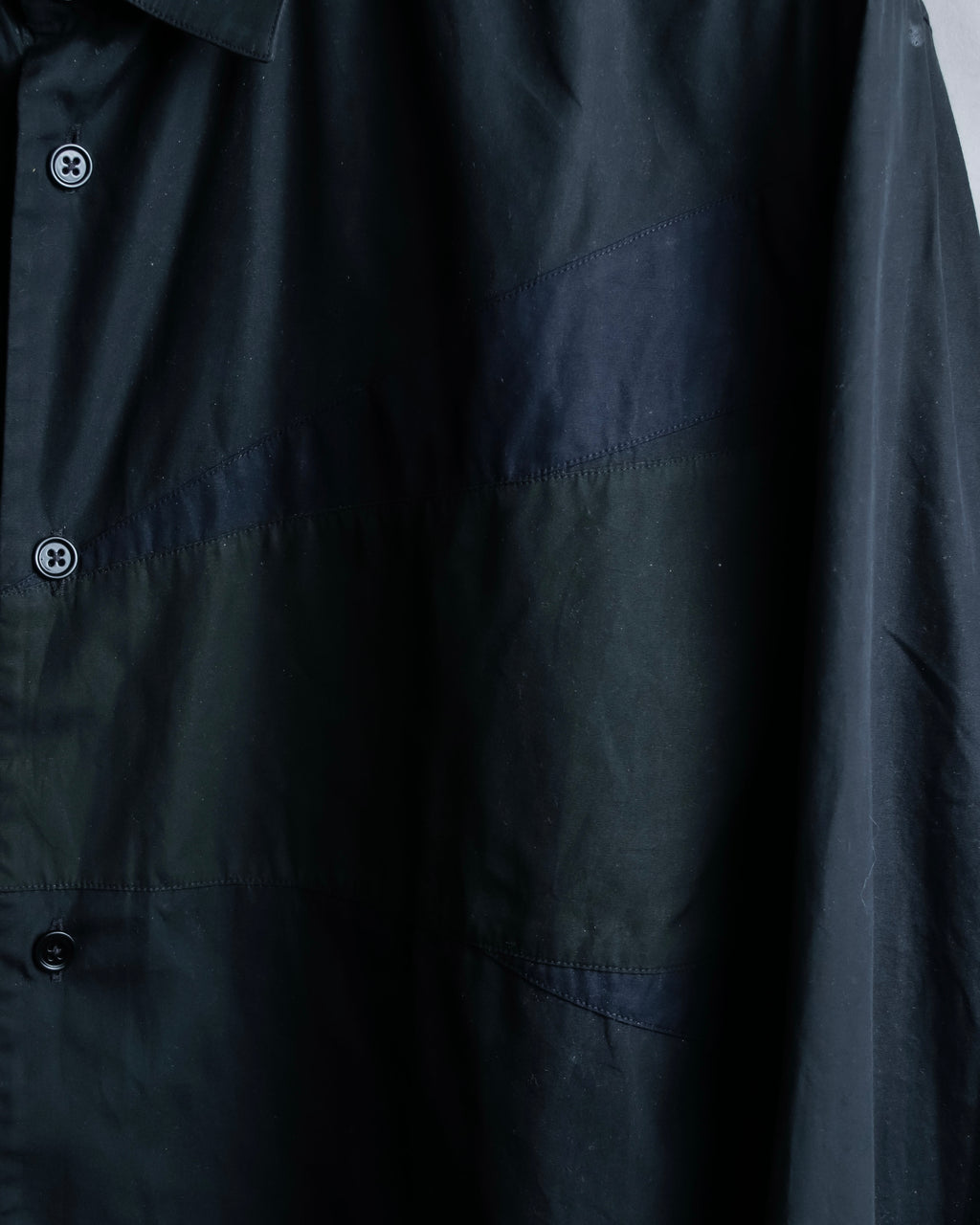 "HERMES" Tone-on-tone shadow check shirt