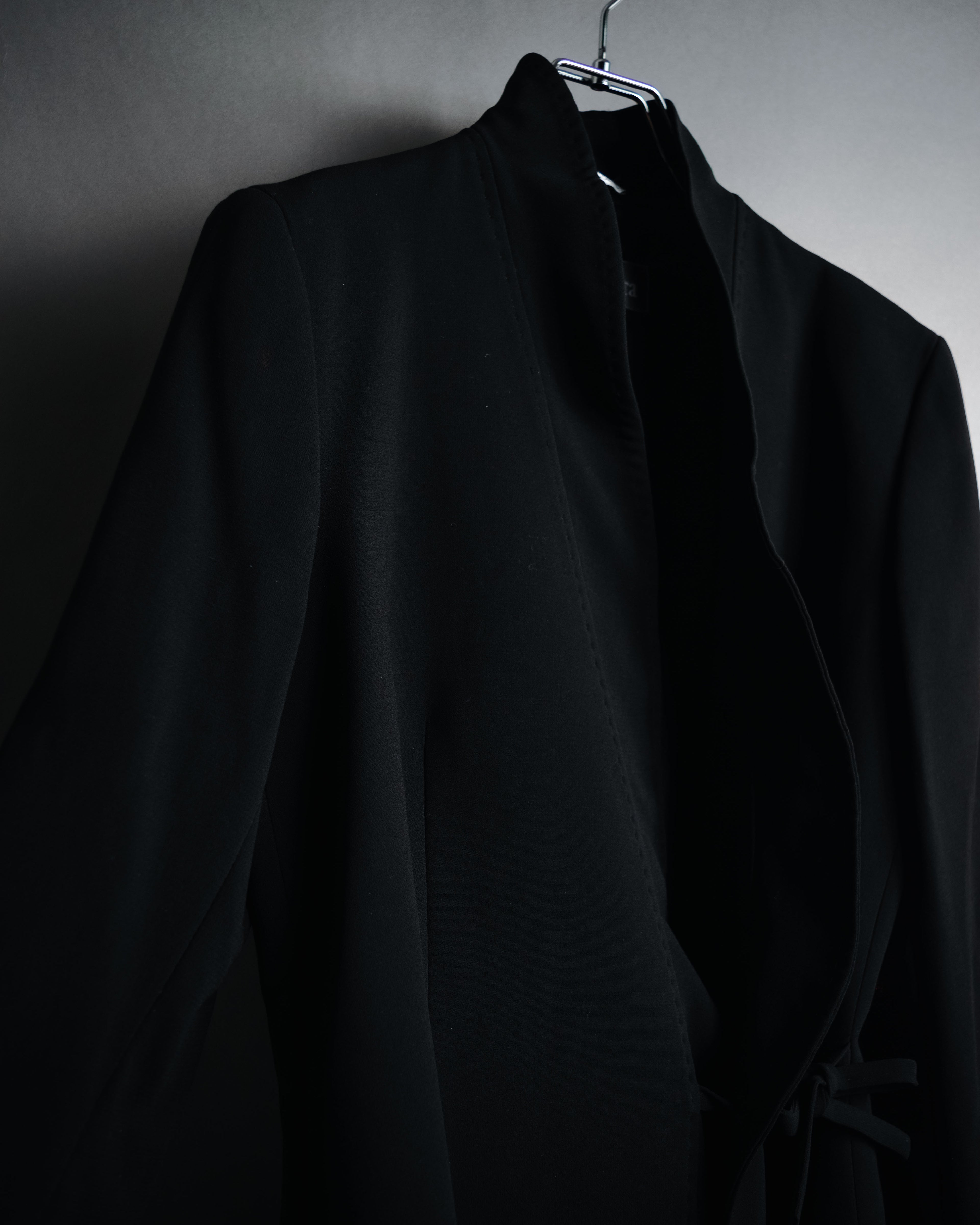 "Max Mara" 00’s Minimalist wrap-front structured jacket