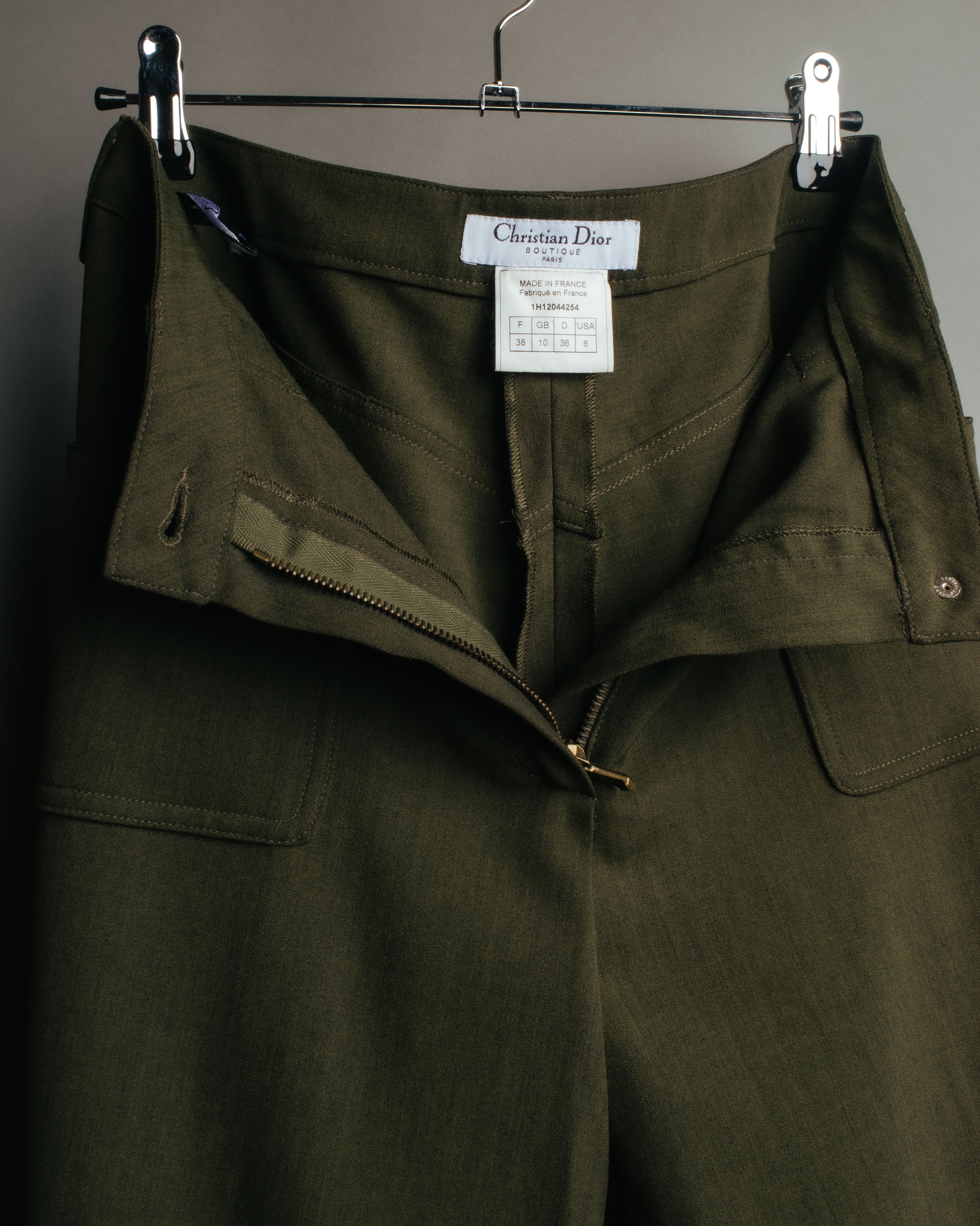 -SPECIAL- “Christian Dior” 2001 Galliano era olive wide safari trousers