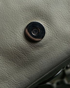 "Christian Dior" Metal ring leather combination design bag