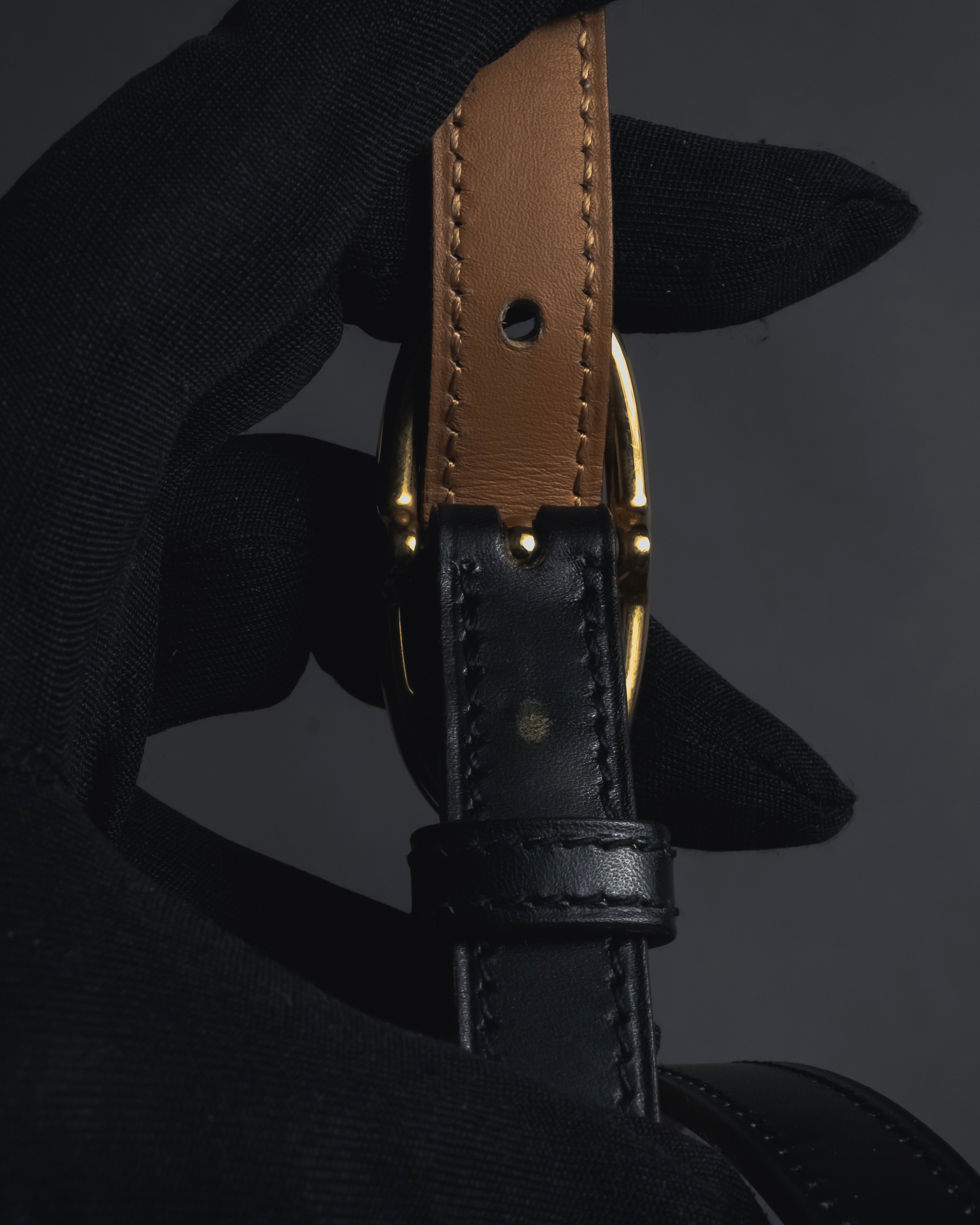 "HERMES" Chaine d'Ancre motif buckle leather belt