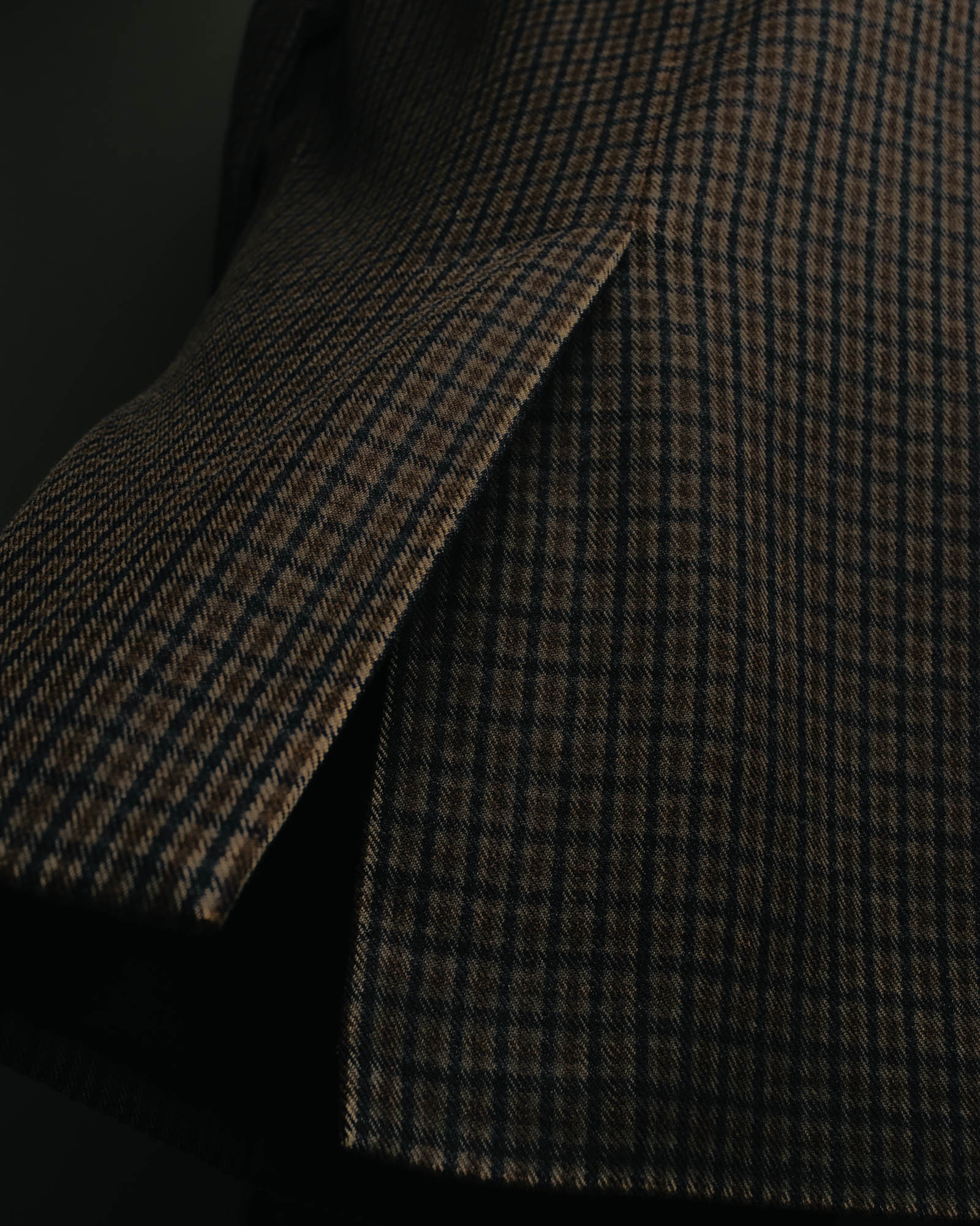 -SPECIAL- "Maison Martin Margiela" 00's Check shawl collar smoking jacket with satin contrast