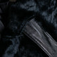 "EMPORIO ARMANI"  Leather belted design velour mid length gown coat