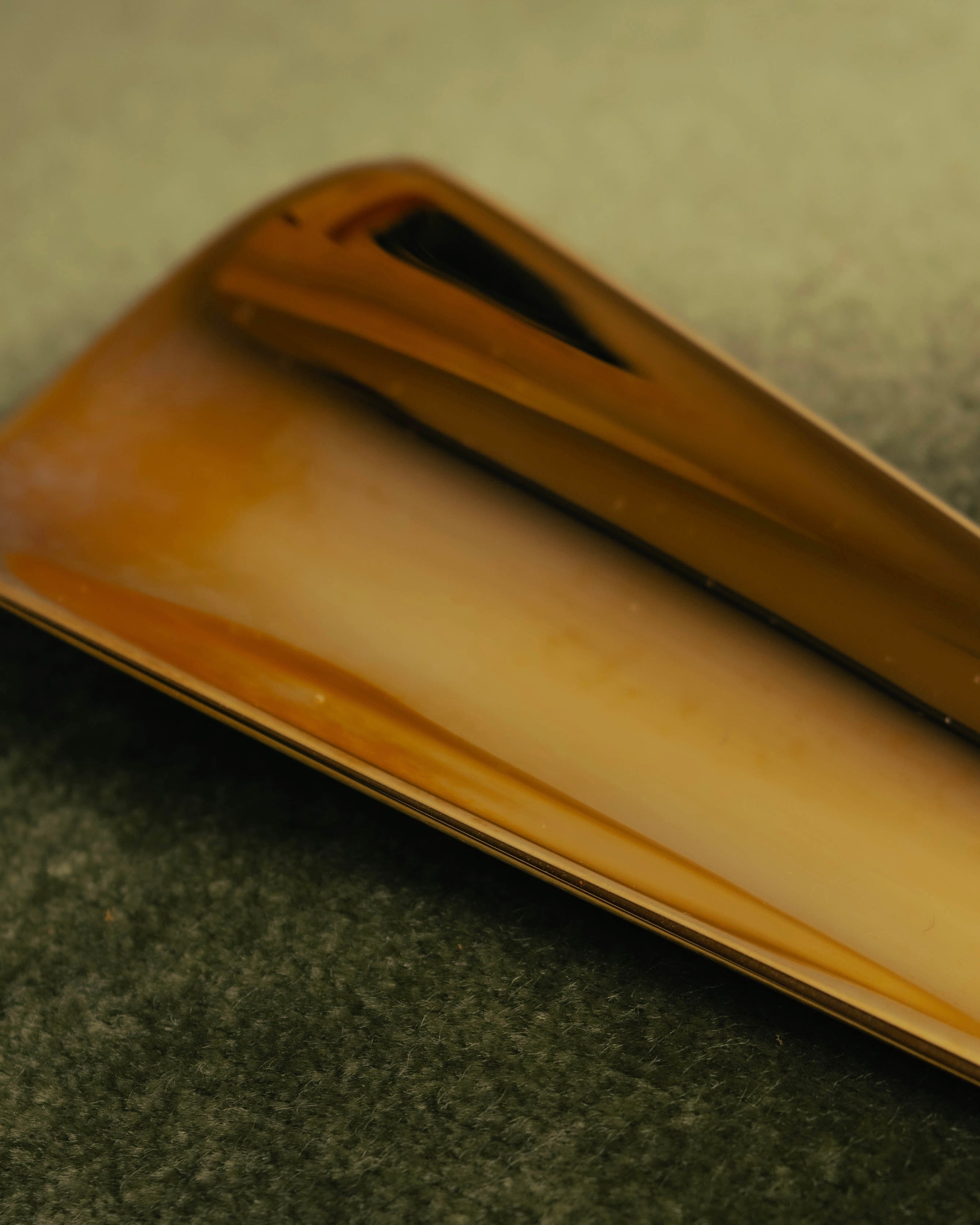 "Salvatore Ferragamo" 80's-00's Gold tone gancini metal shoehorn