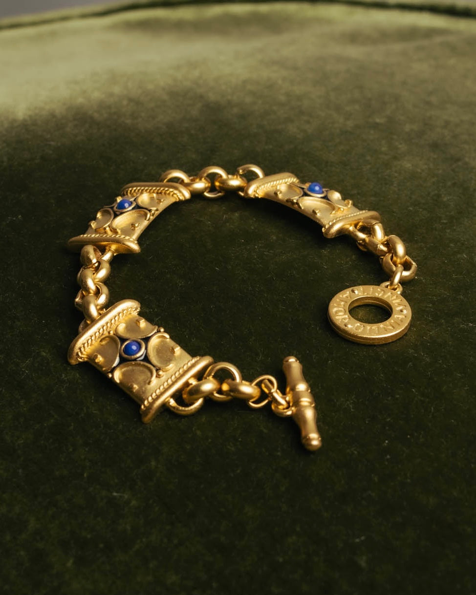 “Vintage“ 80's-90's Cabochon ornament bracelet