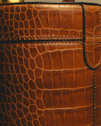 "CELINE" 80's-90's Structured cylindrical bucket bag