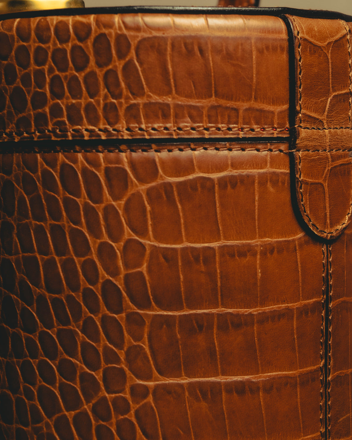 "CELINE" 80's-90's Structured cylindrical bucket bag