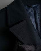 "GUCCI" 90's Beautiful draping fly-front tailored jacket