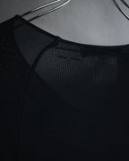 "Christian Dior BOUTIQUE" 2007’s draped viscose mesh-panel pullover