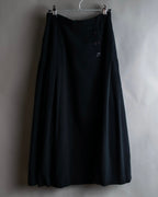 "Christian Dior" Wool draped pleated flared skirt