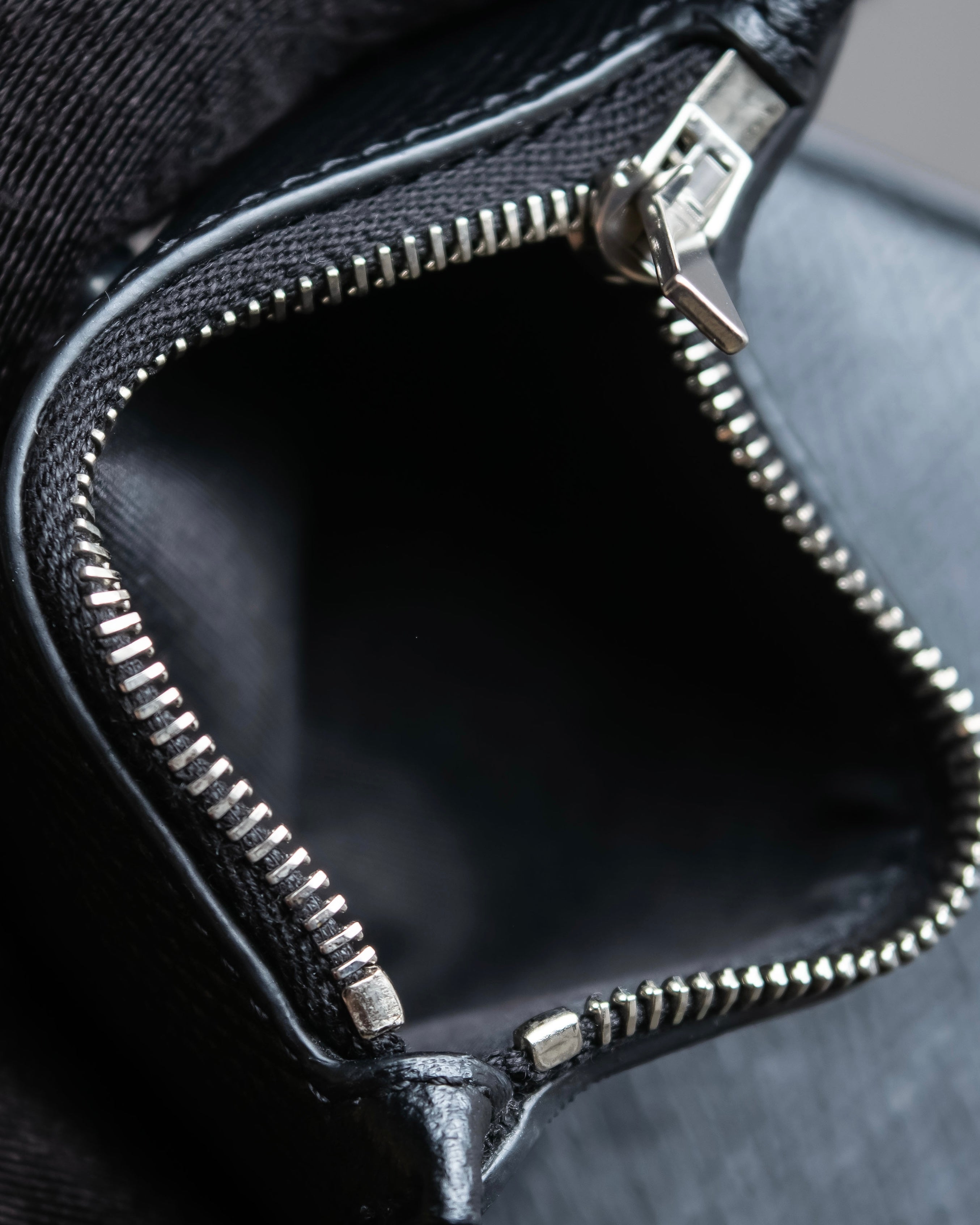 "CELINE" Crossgrain leather tri-fold wallet