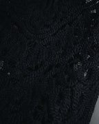 "Christian Dior" 2019SS intricate crochet lace mock neck top