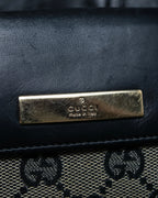 "GUCCI" GG pattern leather compact wallet