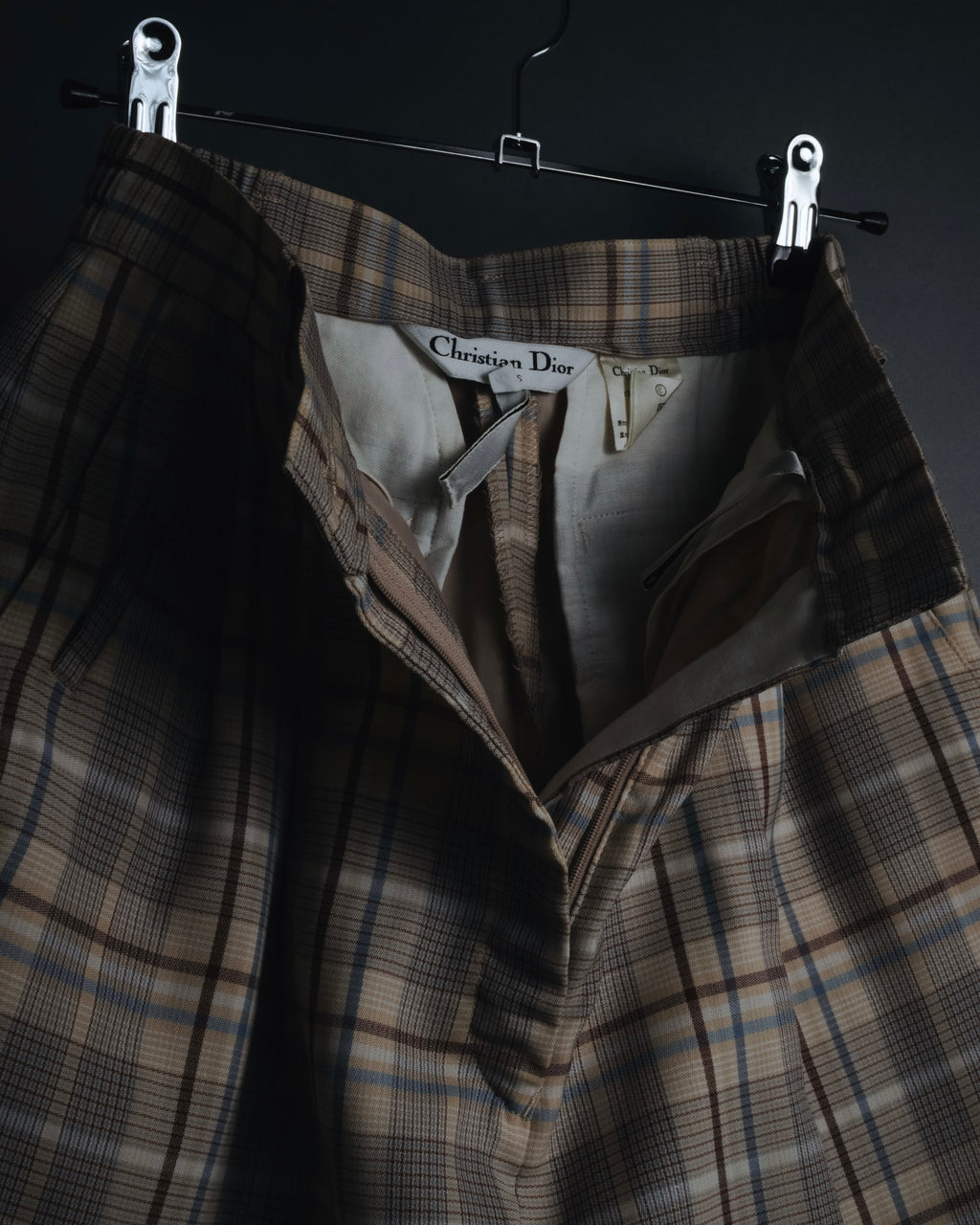 "Christian Dior SPORTS" 90’s checked pleated wide trousers