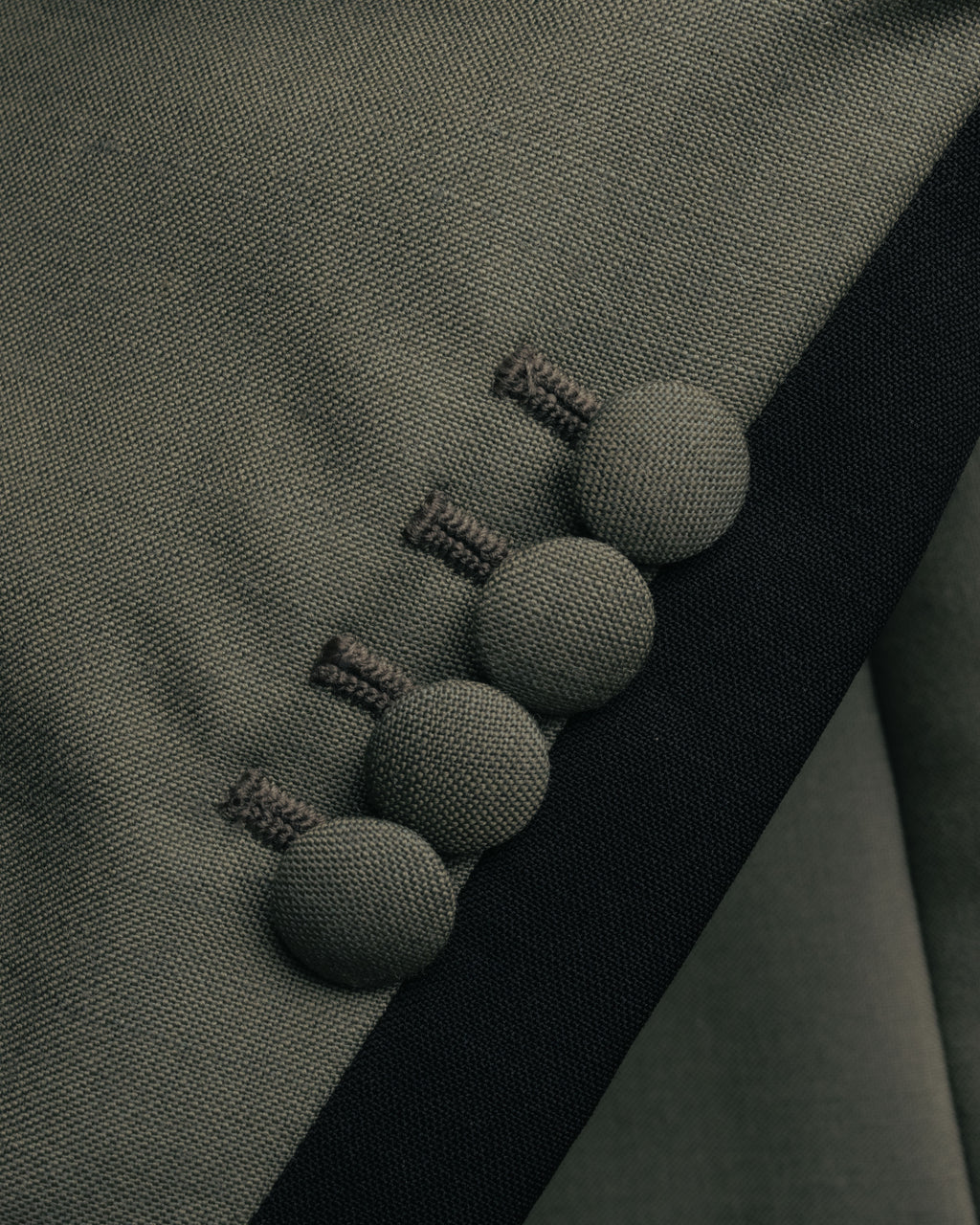 "PRADA" 2012AW Wool-mohair tailored jacket with contrast collar detail