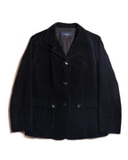BURBERRY/ Slim Fit Single Breasted Corduroy Set Up Black