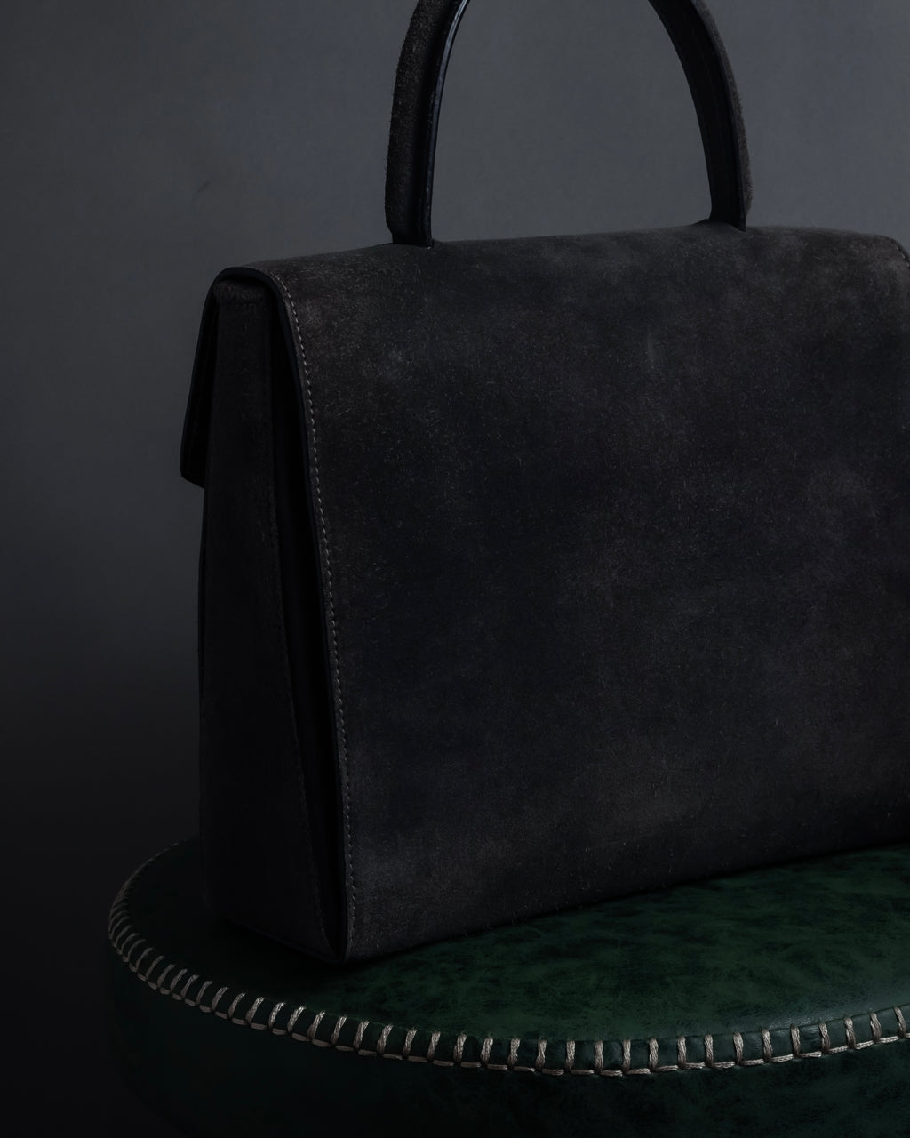 "CELINE" Losange design suede combination bag