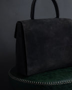 "CELINE" Losange design suede combination bag