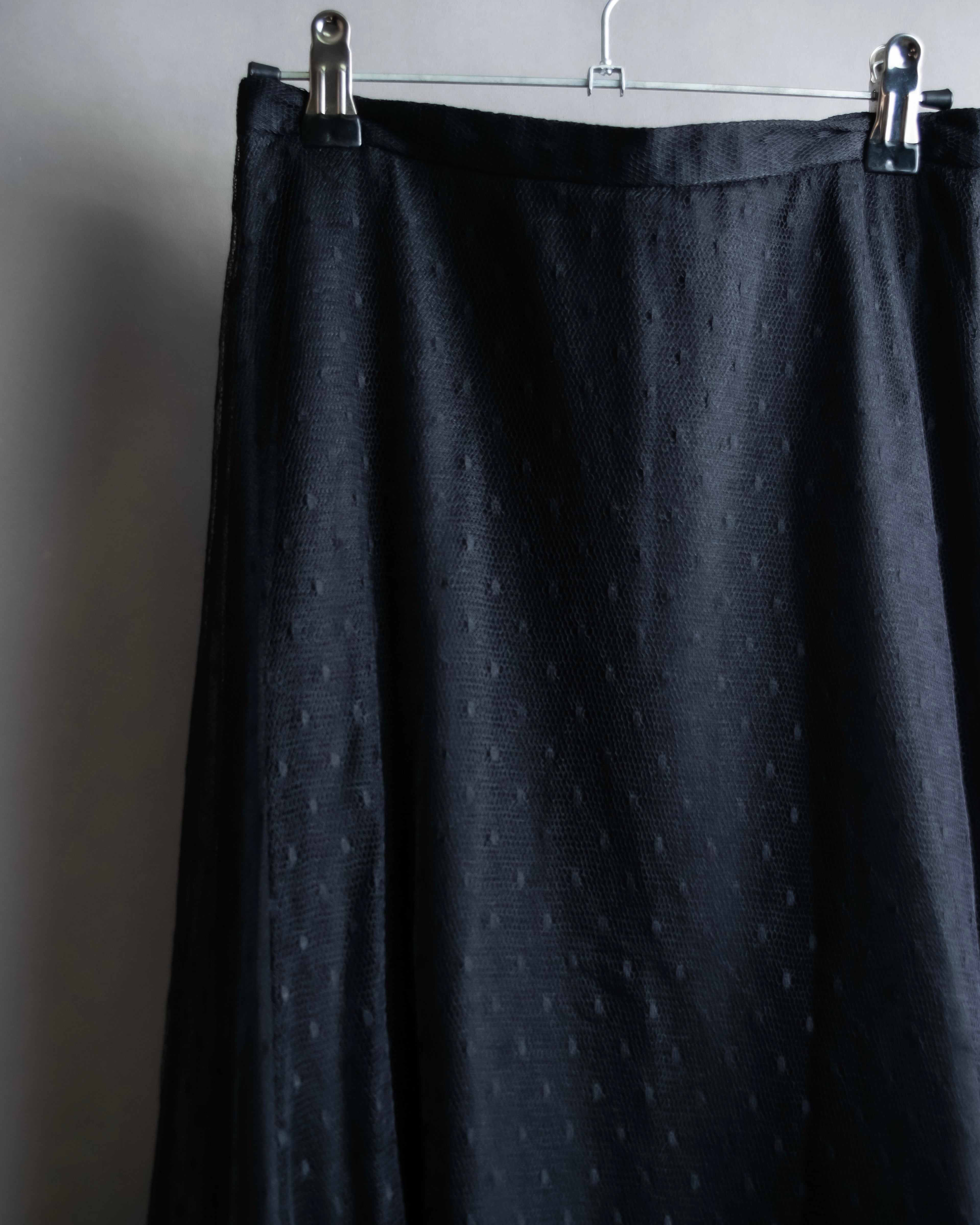 "RED VALENTINO" Polka dot pattern tulle flared skirt