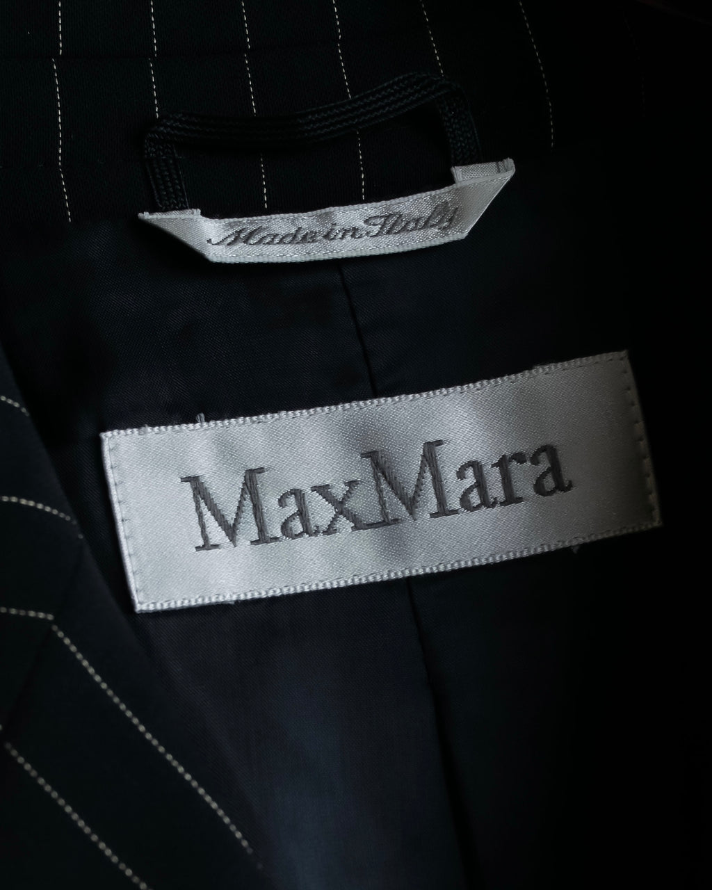 "Max Mara" Pinstripe short length tailored jacket