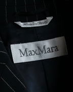 "Max Mara" Pinstripe short length tailored jacket