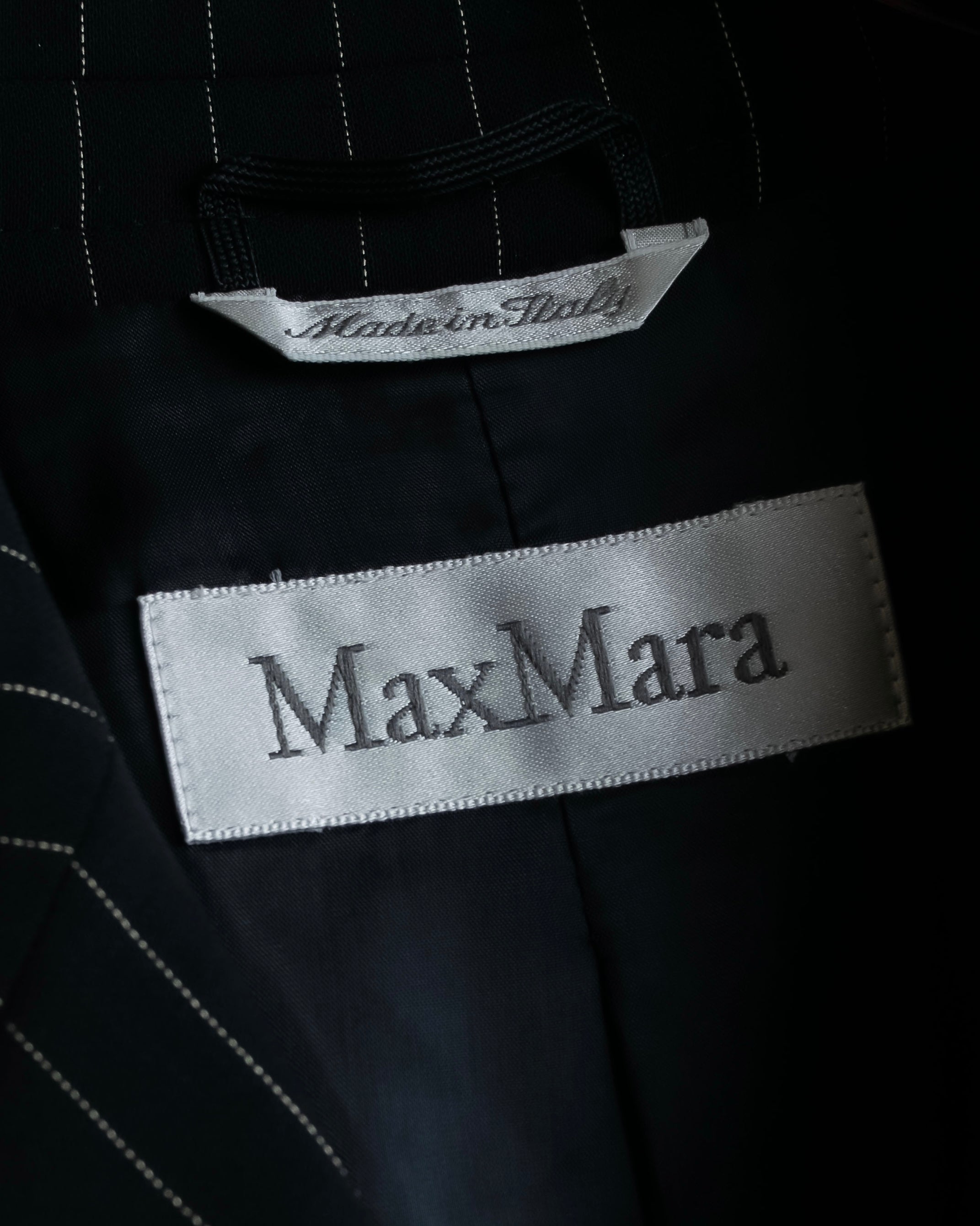 "Max Mara" Pinstripe short length tailored jacket