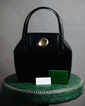 –SPECIAL– "GUCCI" 90’s Architectural oval hardware box calf handbag