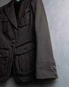 "GIVENCHY" Military patch pocket detail tailored jacket