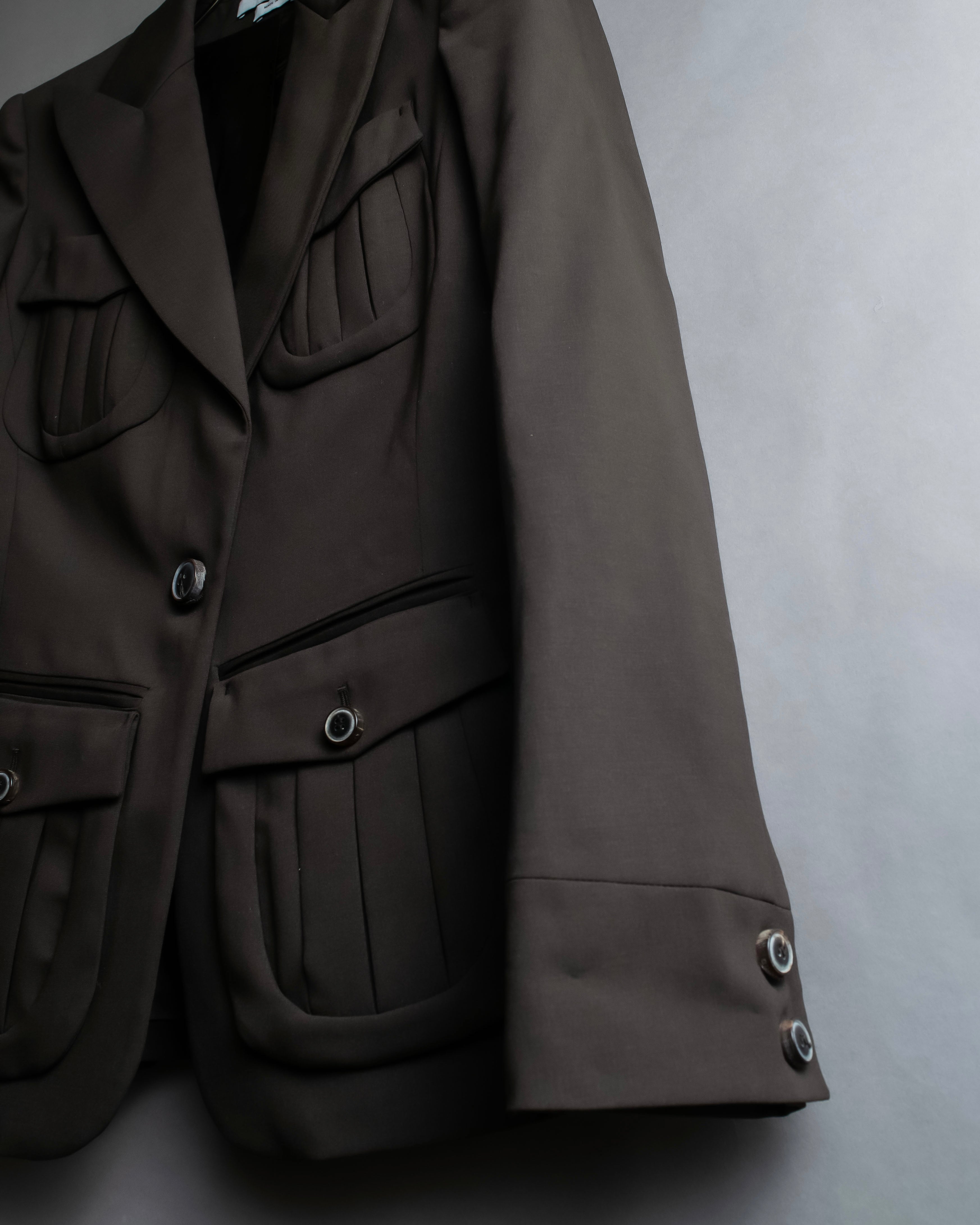 "GIVENCHY" Military patch pocket detail tailored jacket
