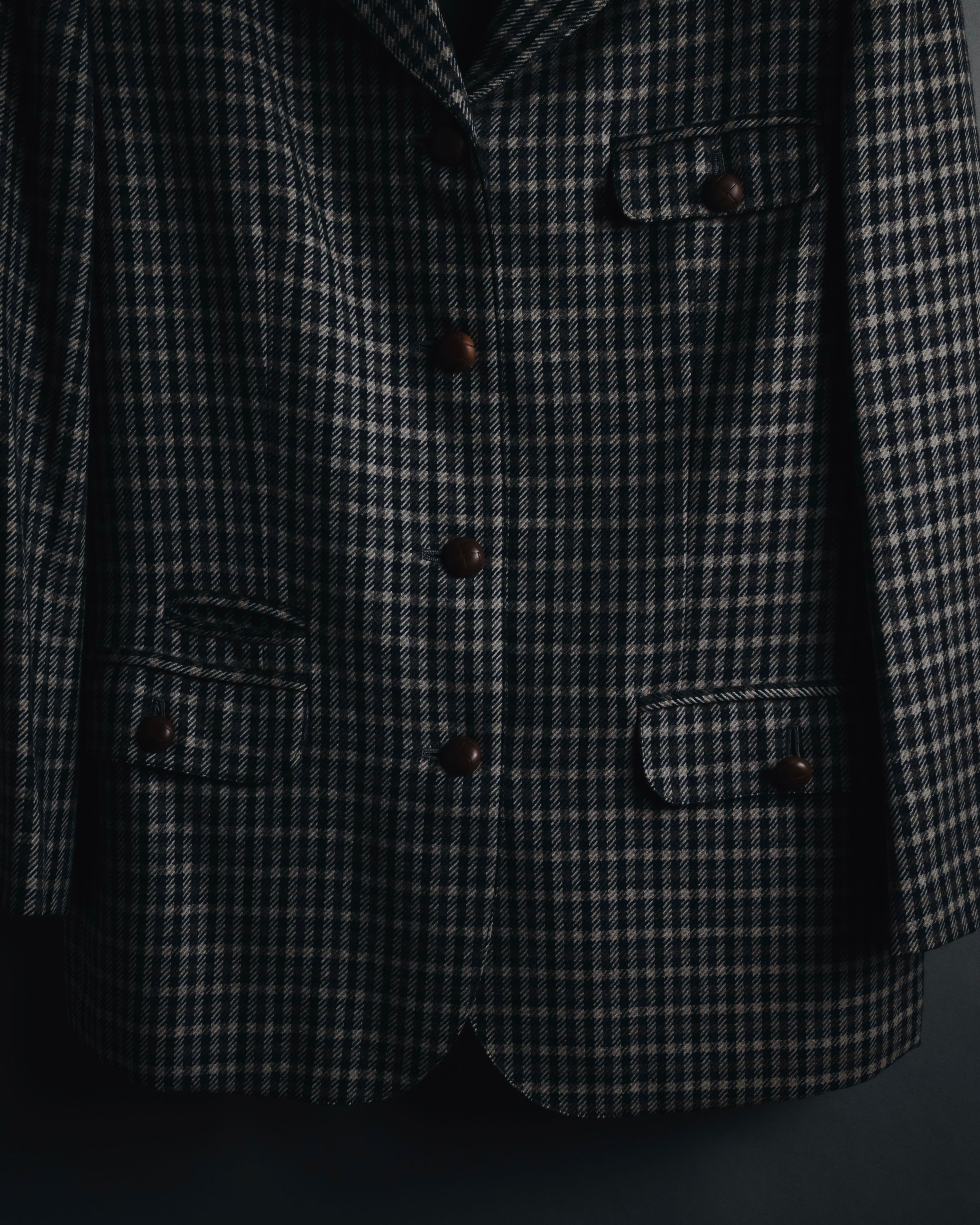 "Christian Dior SPORTS" 80’s-90’s british check tweed jacket