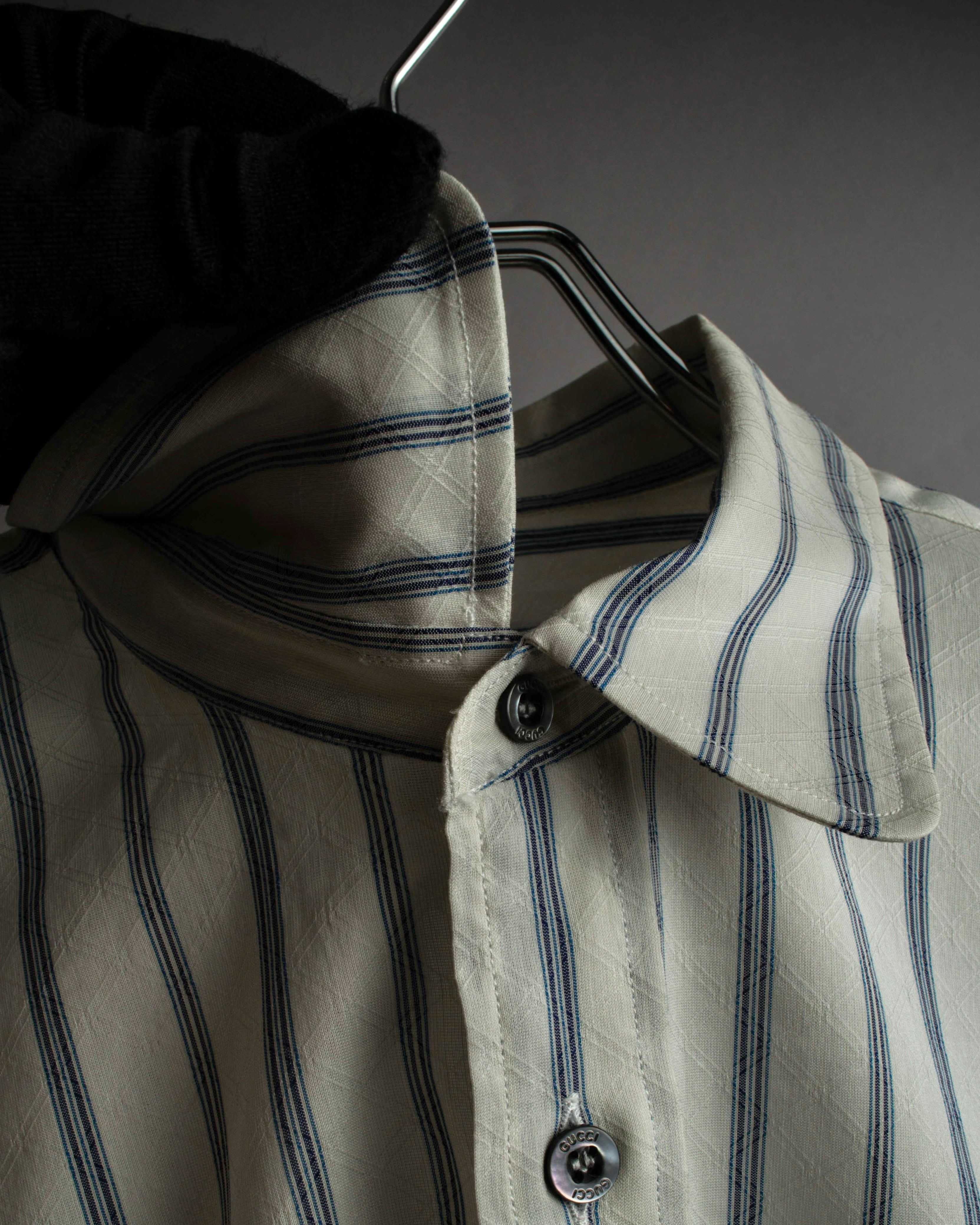 "GUCCI" Diamond jacquard striped shirt