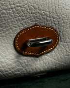 "Dooney & Bourke" Patch front design Two-tone leather shoulder bag