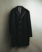 -SPECIAL- “VALENTINO” 2000’s Satin lapel single breasted wool coat